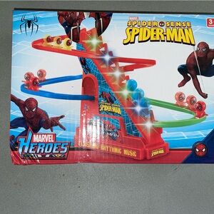 Marvel Spider-Man Spiral Track Playset - Red and Blue